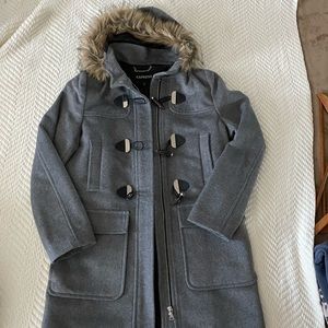 Grey Soft Pea Coat Express size Small/petite